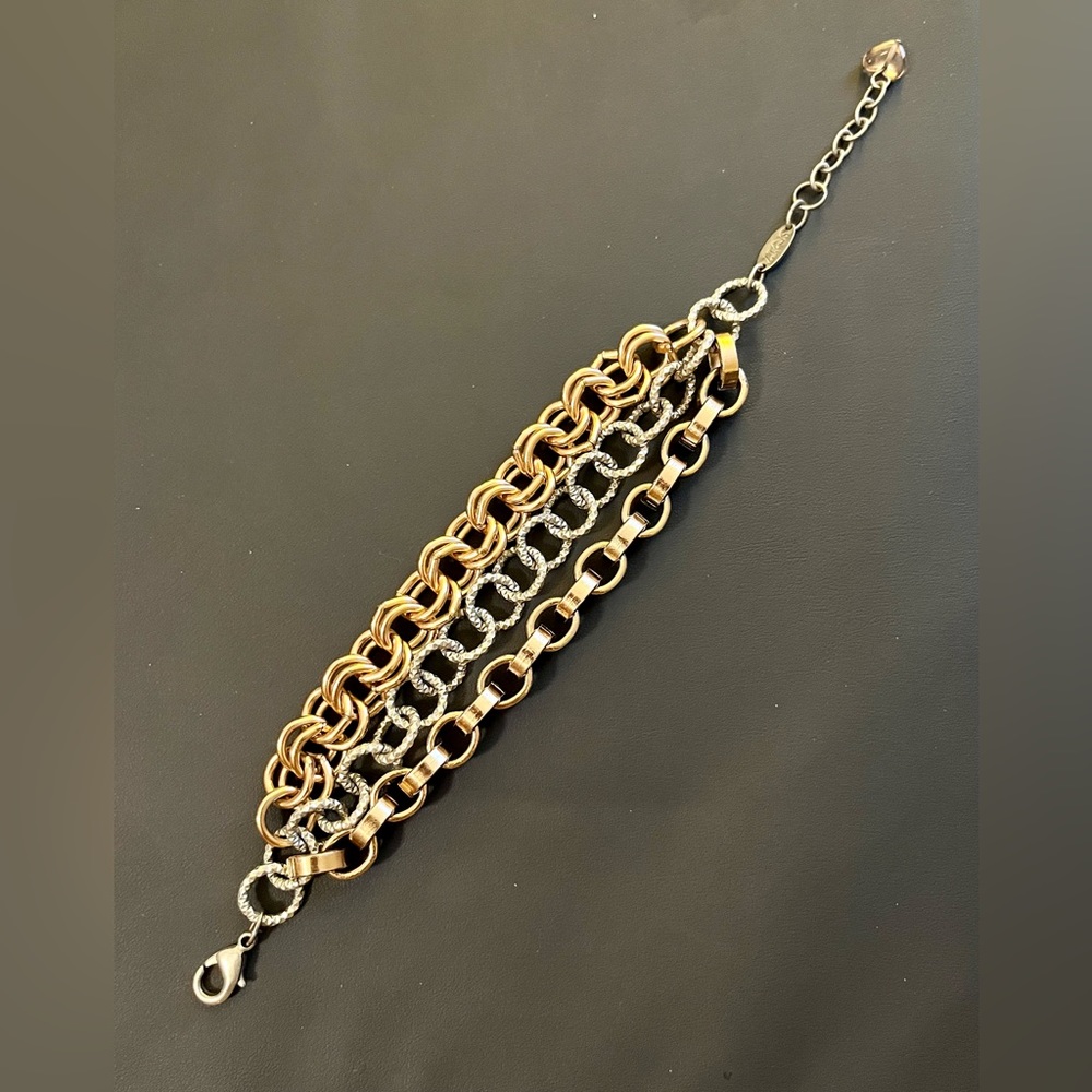 Sabika multilayer chain bracelet comes w/ Sabika protective mesh bag